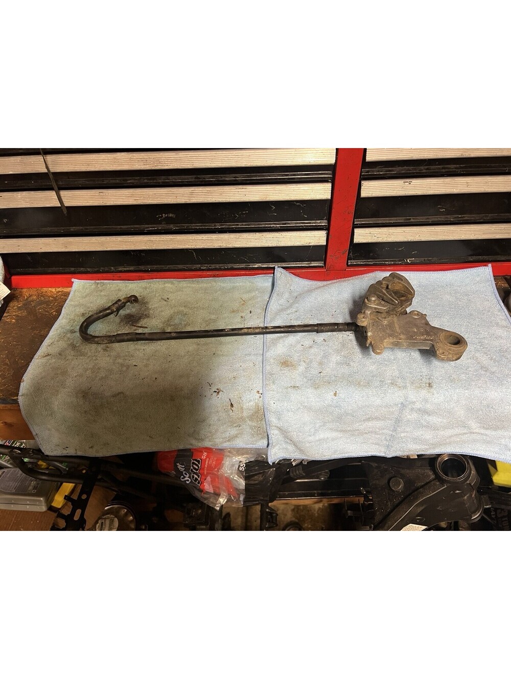 1991 89-95 RM125 RM 125 OEM Rear Brake Caliper Bracket Master Cylinder Hose Arm